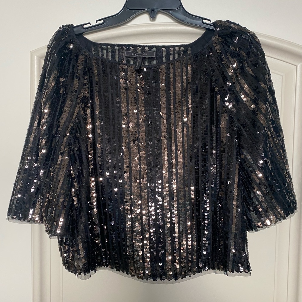 BCBG Sequin Top. Size small